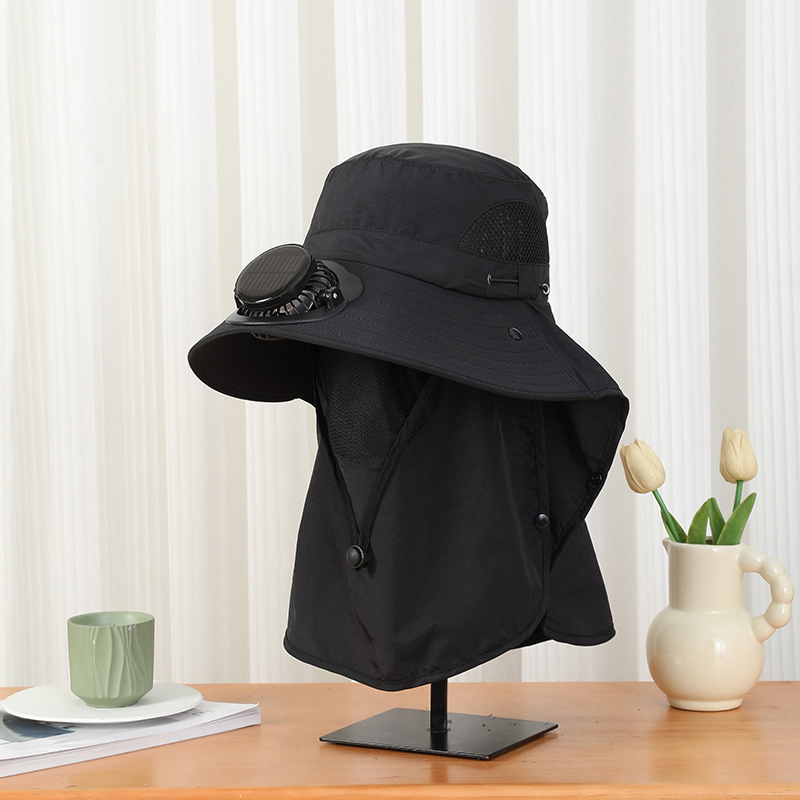 Bucket Hat Straw - Men Solar Fan Hat Wide Brim