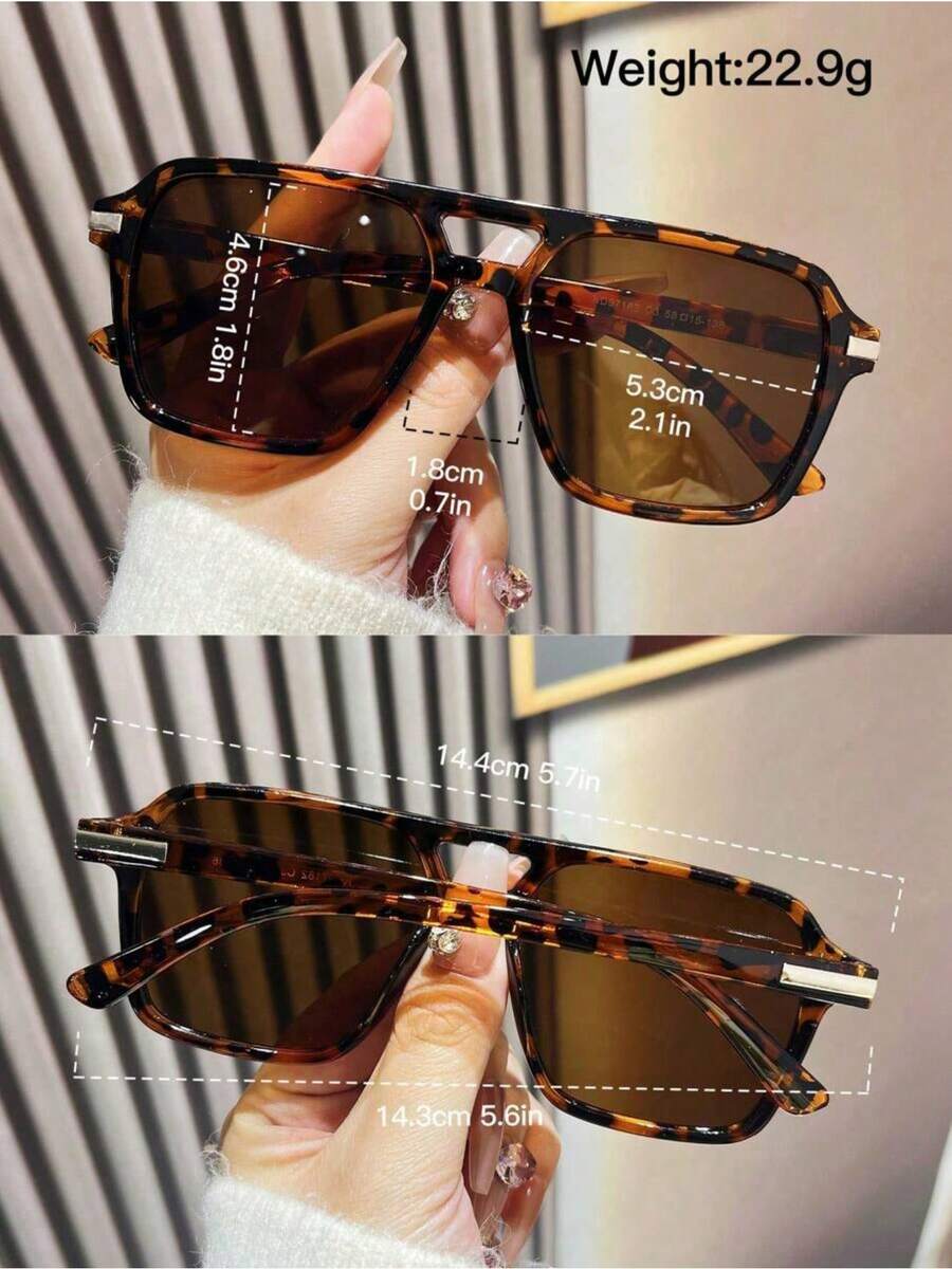 Sunglasses Aviator Polarized - Fashion Double Bridge Aviator Sunglasses For