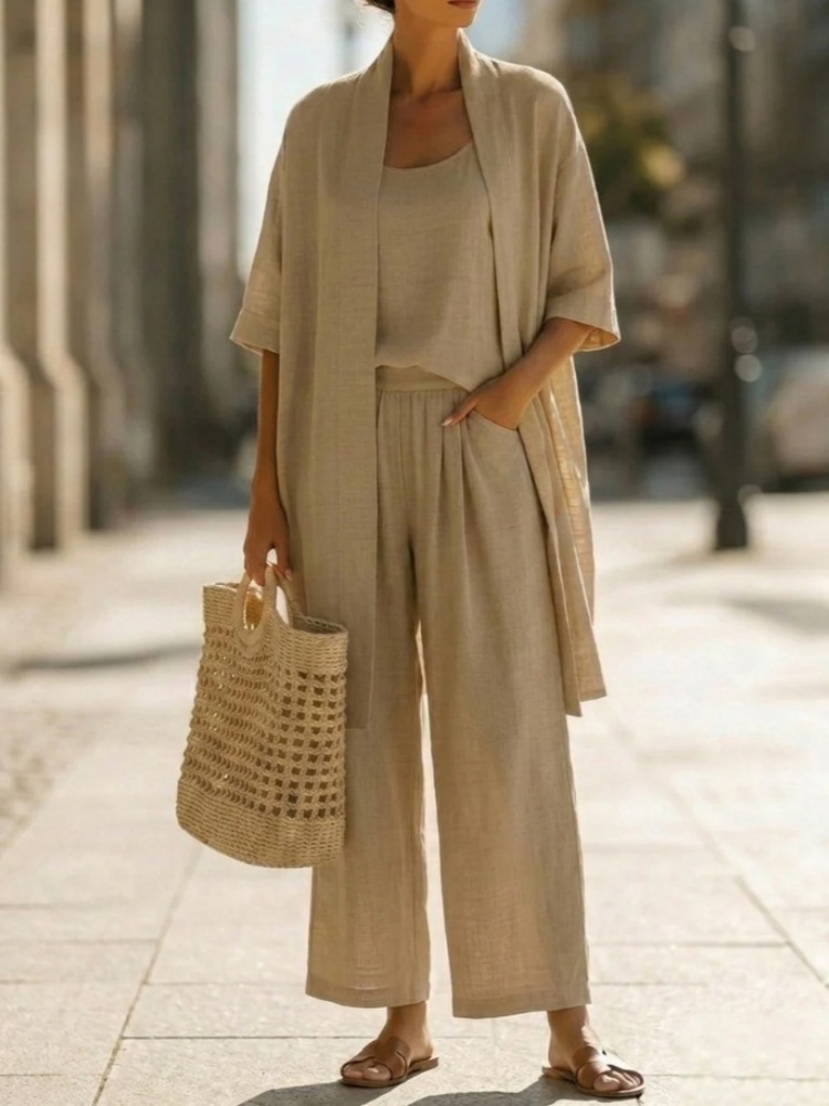 Linen Shirt Breathable - Casual Solid Cotton Linen Loose Vest