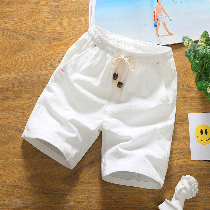 Brand men's summer fashion sol - Short Linen Drawstring recension och pris