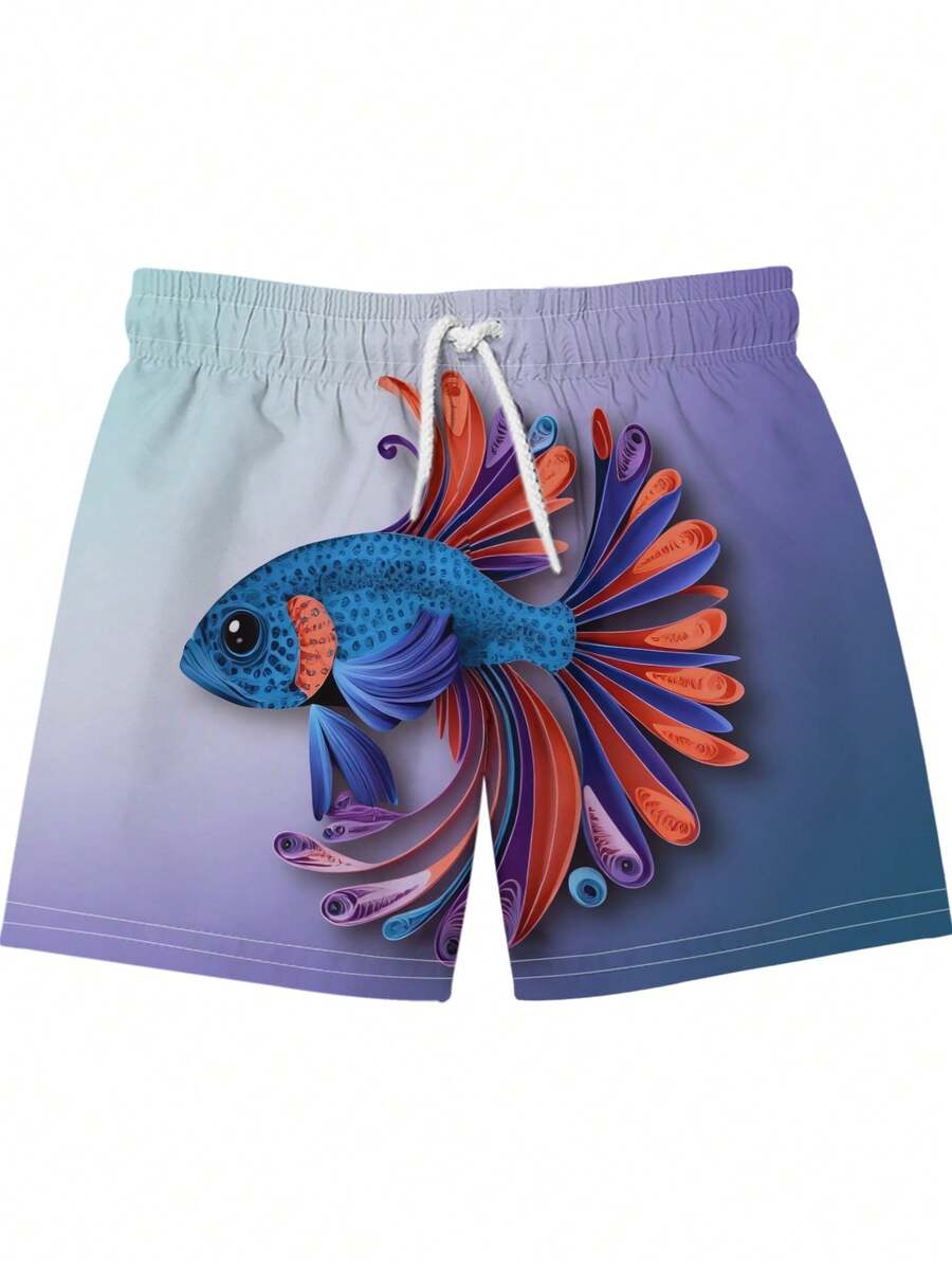 Gradient Purple Blue Swim Trun - Swim Trunk Quick Dry recension och pris