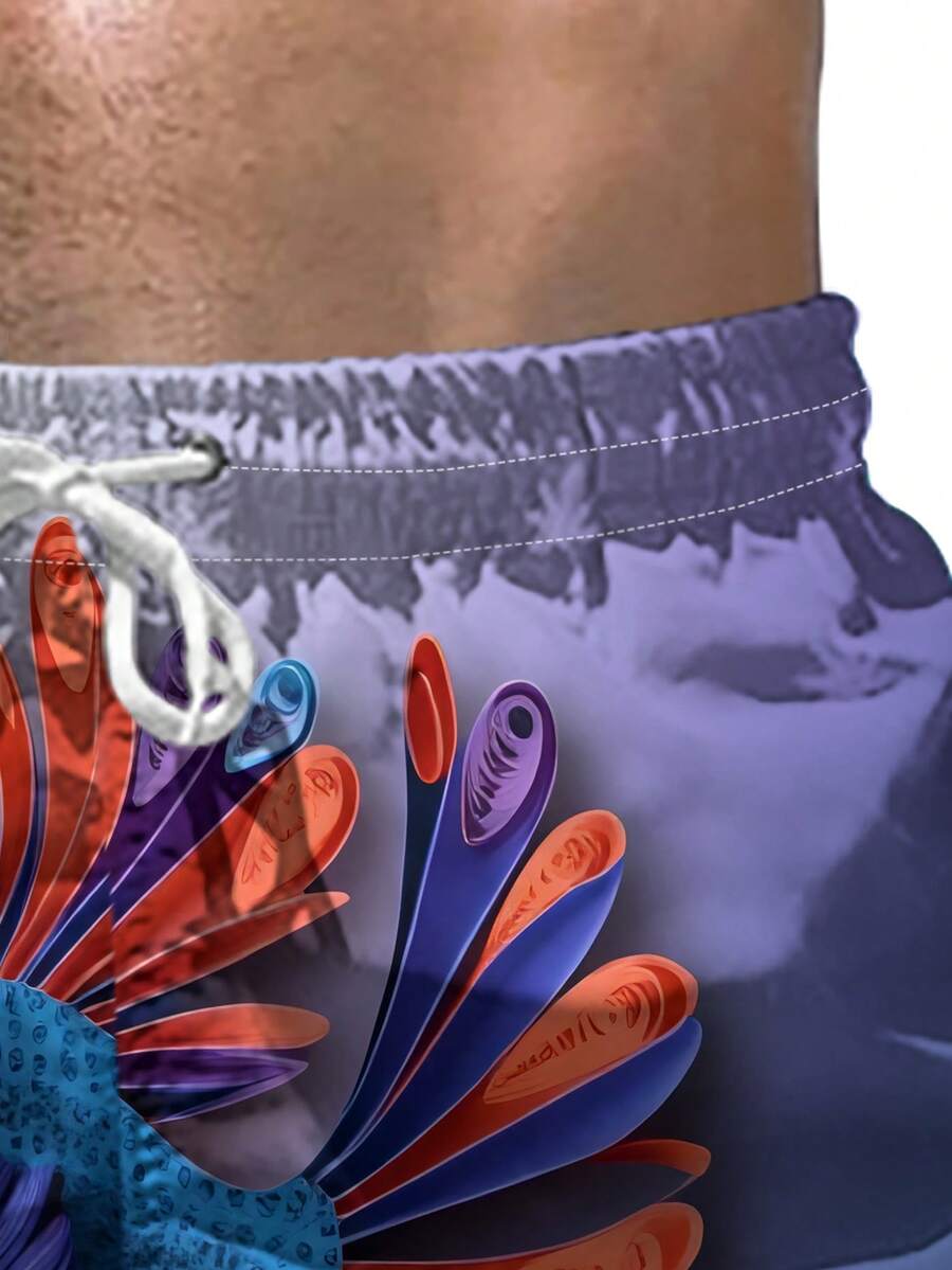 Gradient Purple Blue Swim Trun - Swim Trunk Quick Dry recension och pris