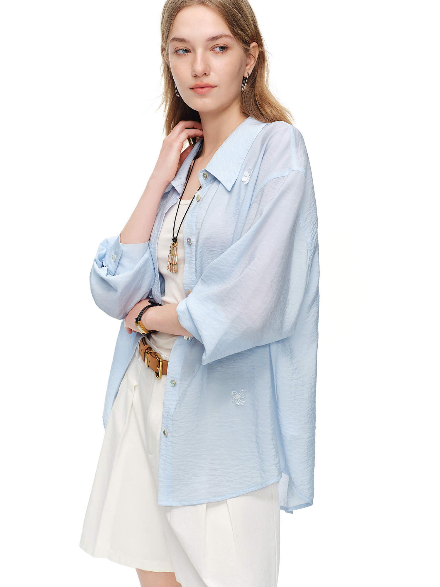 DUSHU 2026 Summer Women's Ligh - Resort Shirt Floral recension och pris