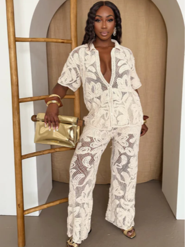 Women's Stylish 2 Piece Set Cr - Resort Shirt Floral recension och pris