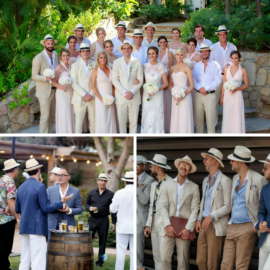 6-48PACK Wedding Straw Fedora  - Bucket Hat Straw recension och pris
