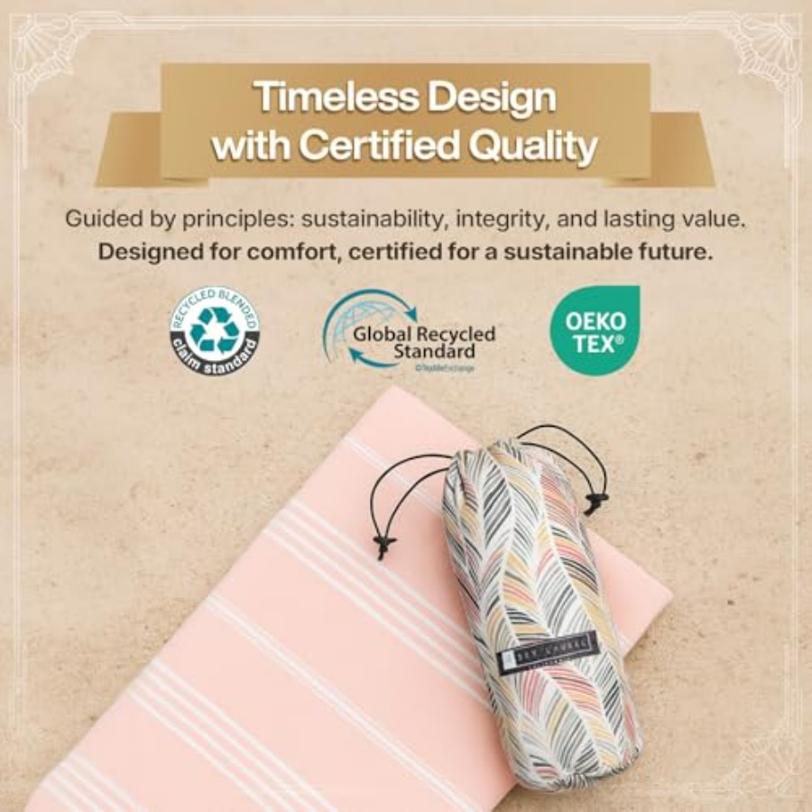 Turkish Beach Towel with Trave - Beach Towel Large recension och pris