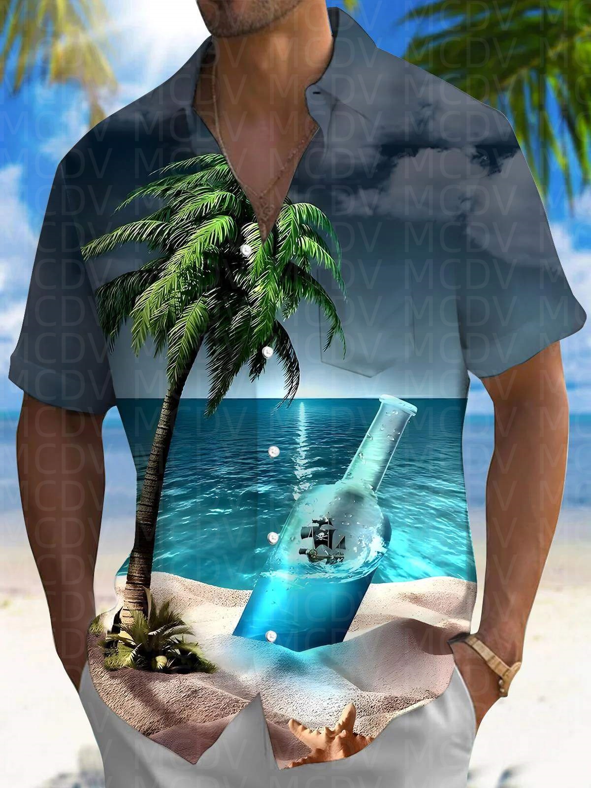 Trump Pattern Men's Hawaiian S - Shirt Camp Collar recension och pris