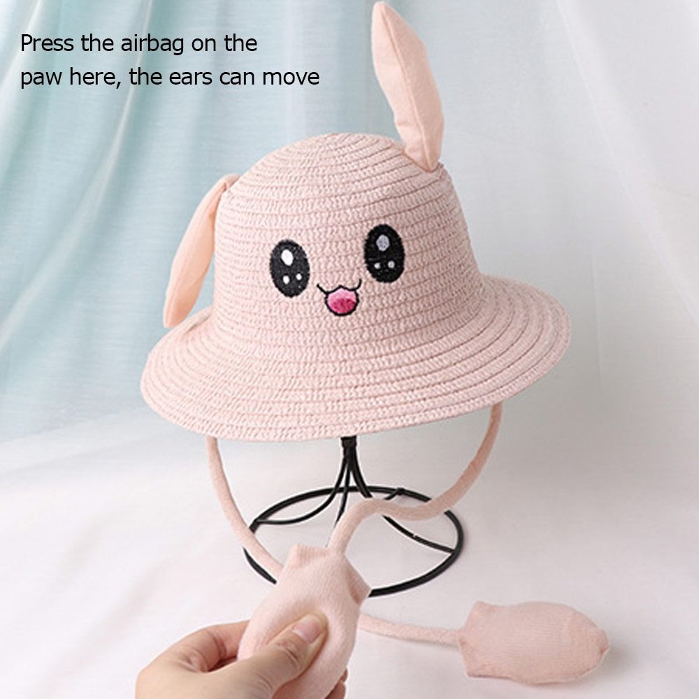 Summer Bucket Cap Moving Ears  - Bucket Hat Straw recension och pris
