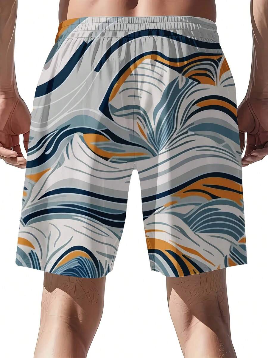 Mens Full Print Beach Shorts A - Swim Trunk Quick Dry recension och pris