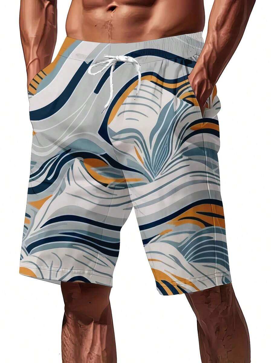 Mens Full Print Beach Shorts A - Swim Trunk Quick Dry recension och pris