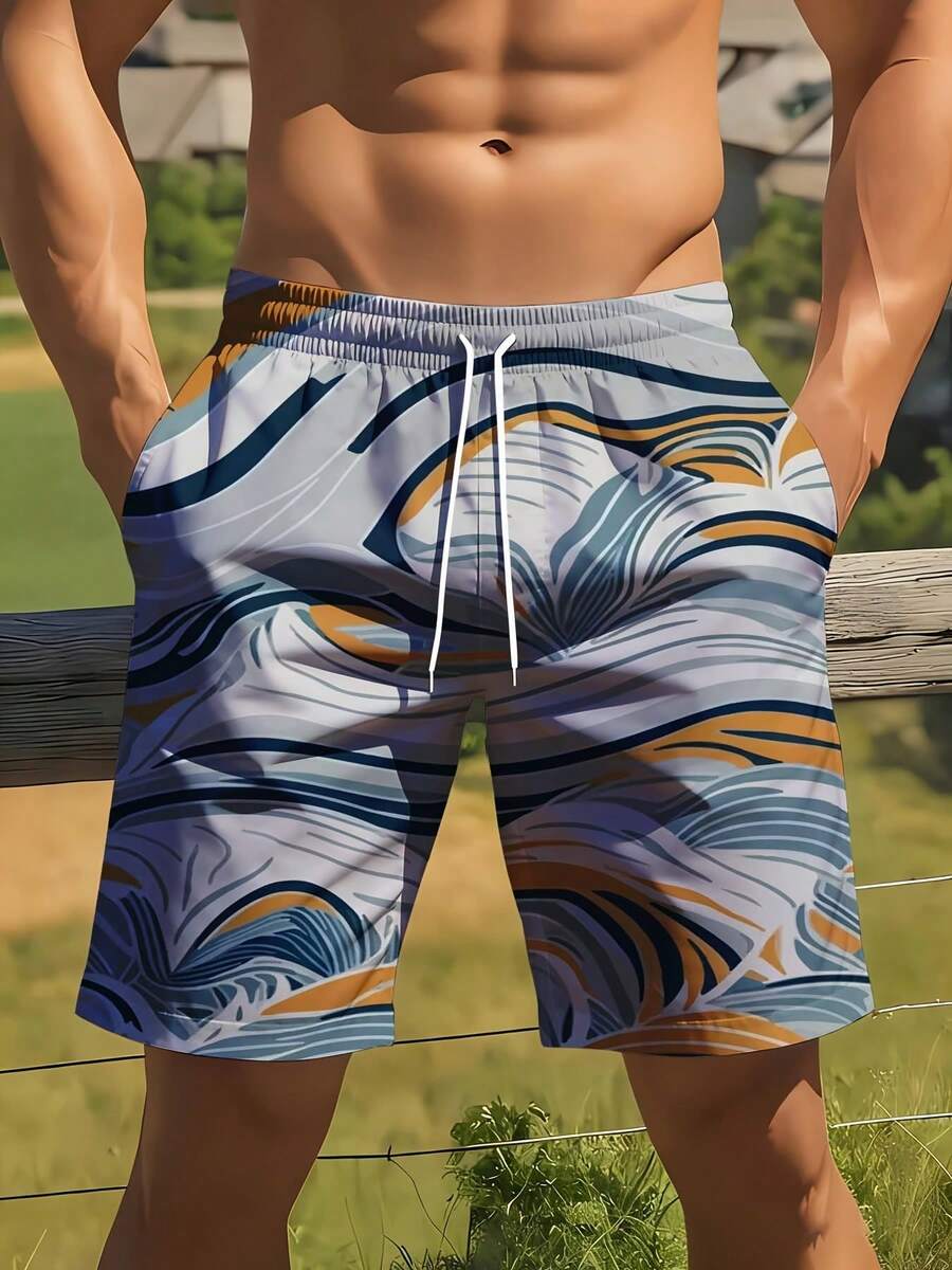 Mens Full Print Beach Shorts A - Swim Trunk Quick Dry recension och pris