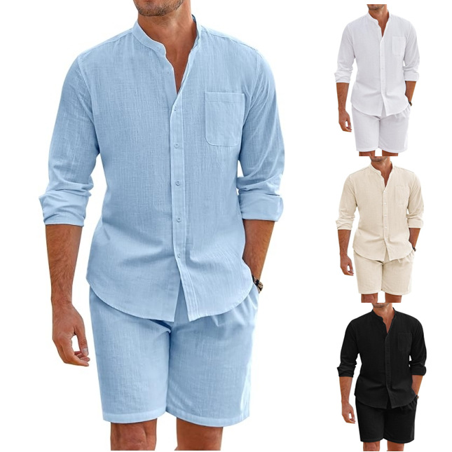 Simple Casual Men's Cotton Lin - Linen Shirt Breathable recension och pris
