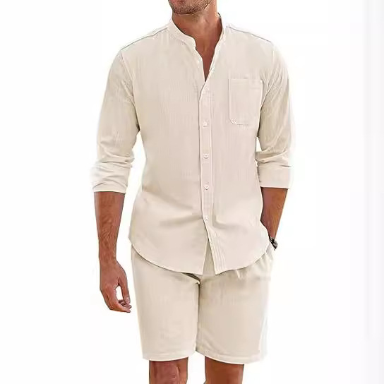 Simple Casual Men's Cotton Lin - Linen Shirt Breathable recension och pris