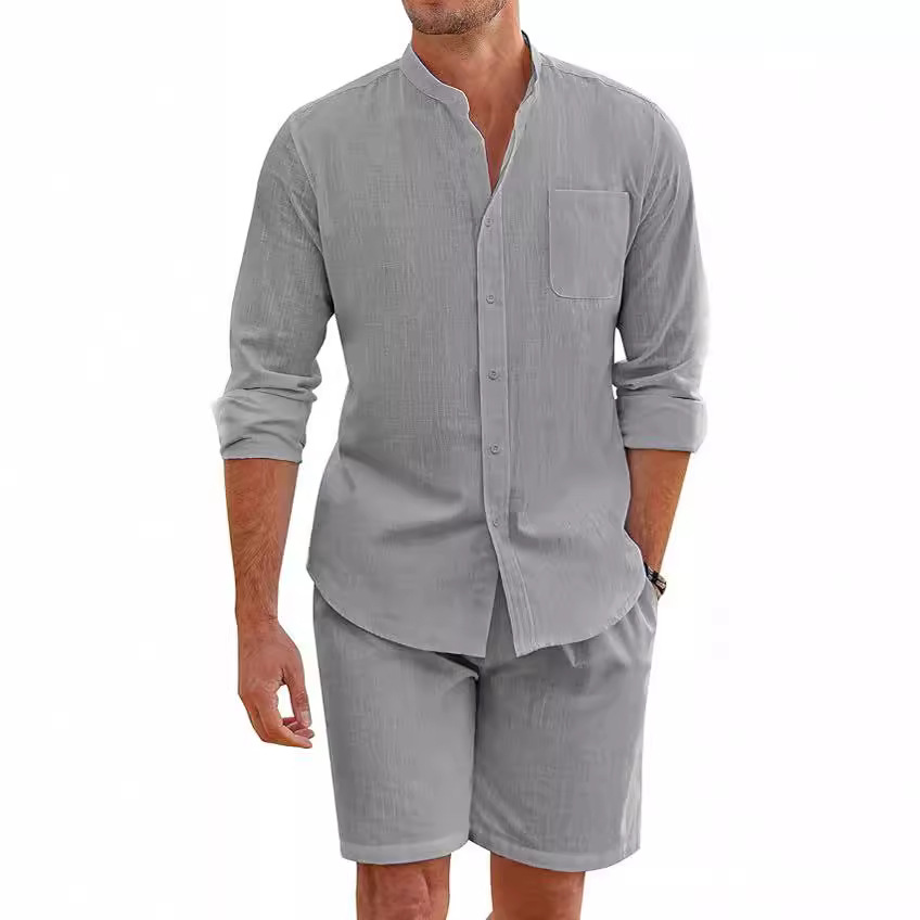 Simple Casual Men's Cotton Lin - Linen Shirt Breathable recension och pris