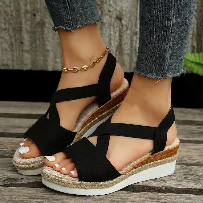 Women's Platform Wedge Sandals - Espadrille Slip On recension och pris
