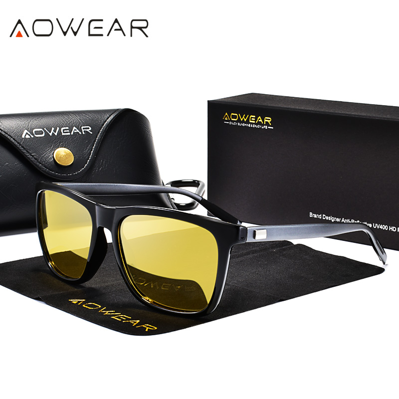 AOWEAR HD Polarized Night Visi - Sunglasses Aviator Polarized recension och pris