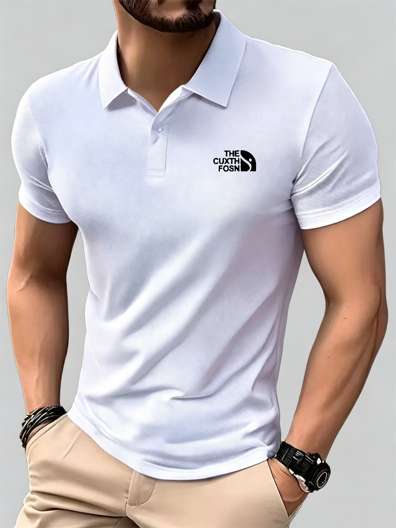 Men's Navy Blue 100% Polyester - Polo Shirt Pique recension och pris