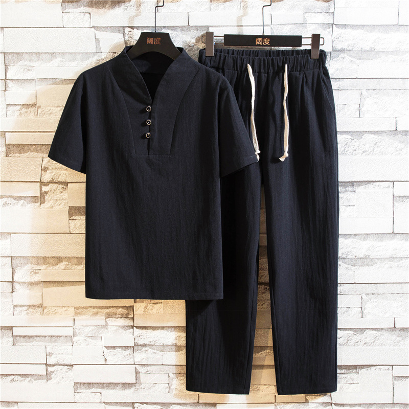 Men's Summer Cotton Linen Shor - Linen Shirt Breathable recension och pris