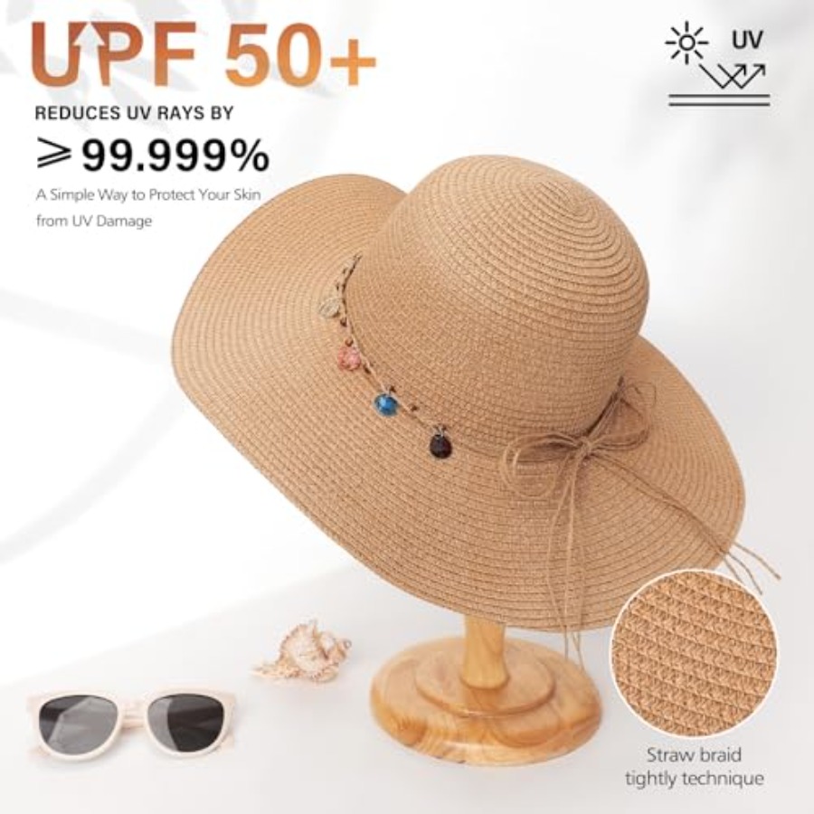 Trifabricy Beach Sun Straw Hat - Packable Hat Nylon recension och pris