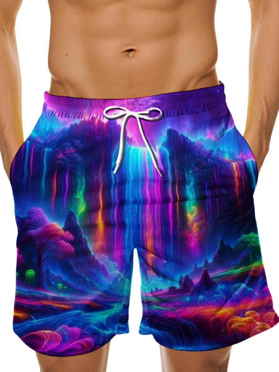 Mens 3D Full Print Quick Dry B - Swim Trunk Quick Dry recension och pris
