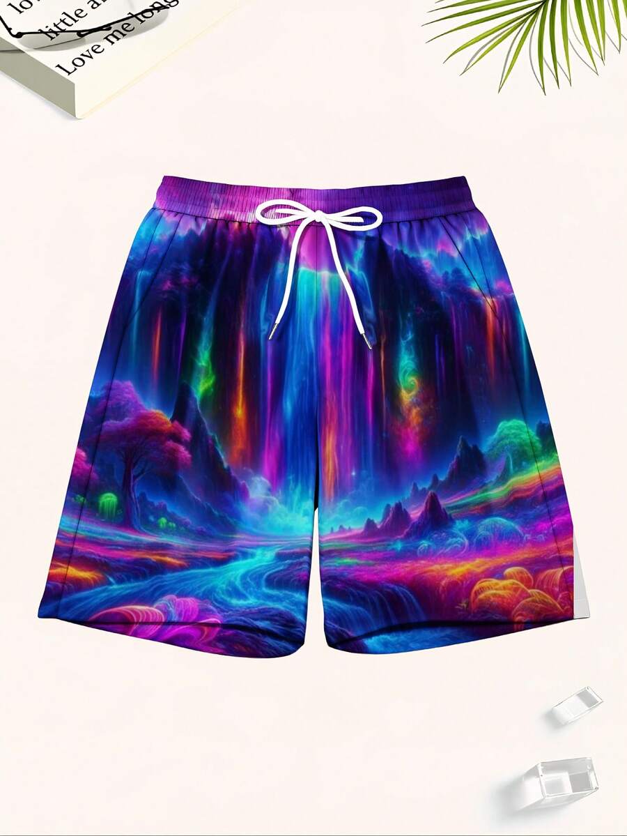 Mens 3D Full Print Quick Dry B - Swim Trunk Quick Dry recension och pris