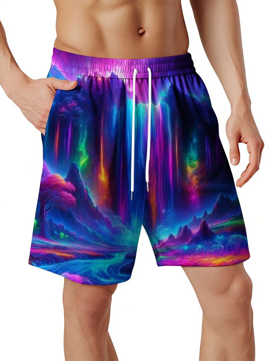 Mens 3D Full Print Quick Dry B - Swim Trunk Quick Dry recension och pris