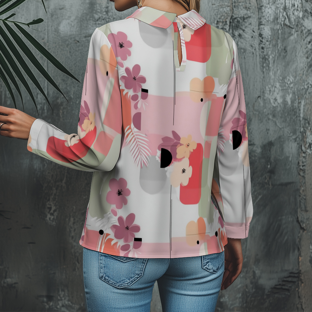 Women's Floral Shirt Cute 3/4  - Resort Shirt Floral recension och pris