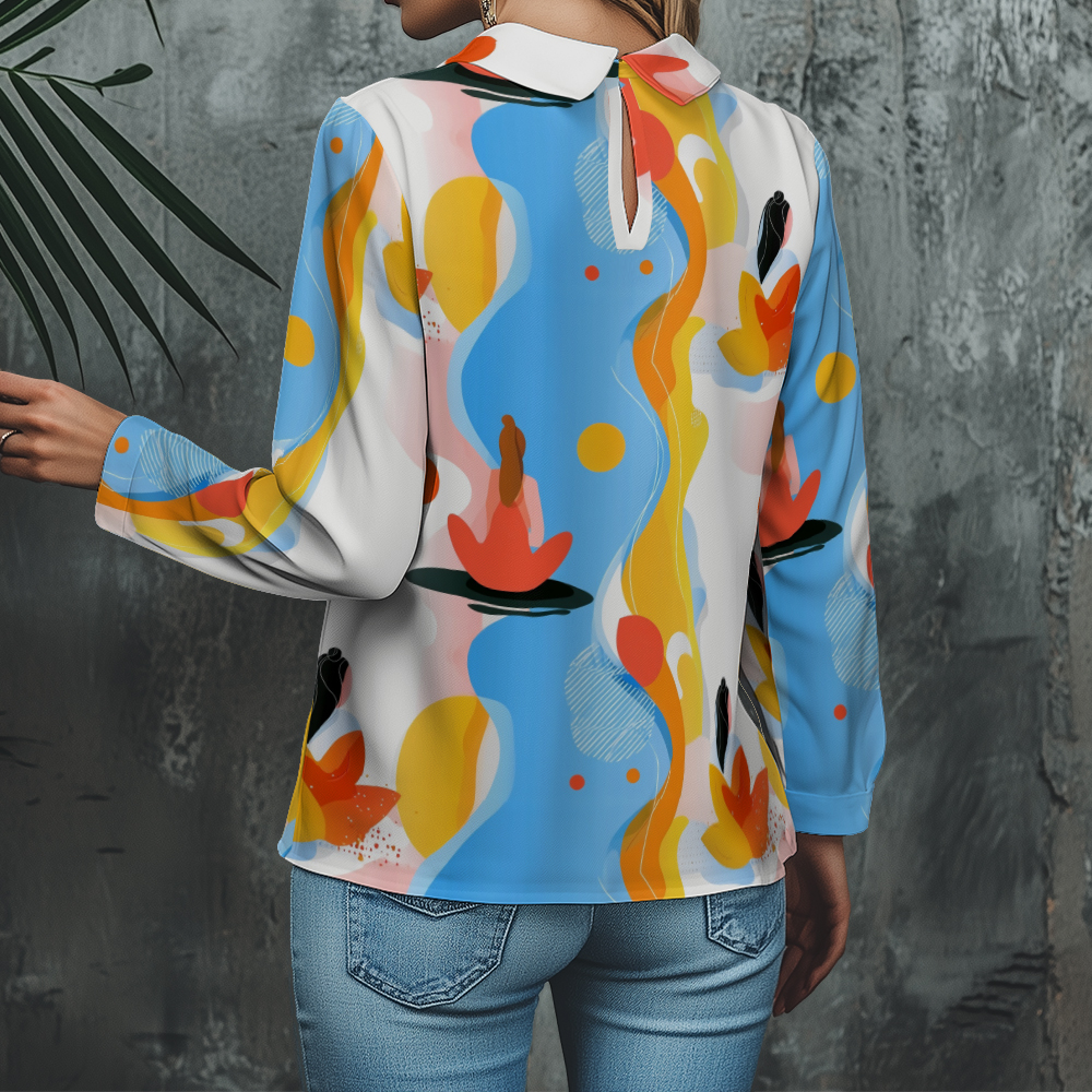 Women's Floral Shirt Cute 3/4  - Resort Shirt Floral recension och pris