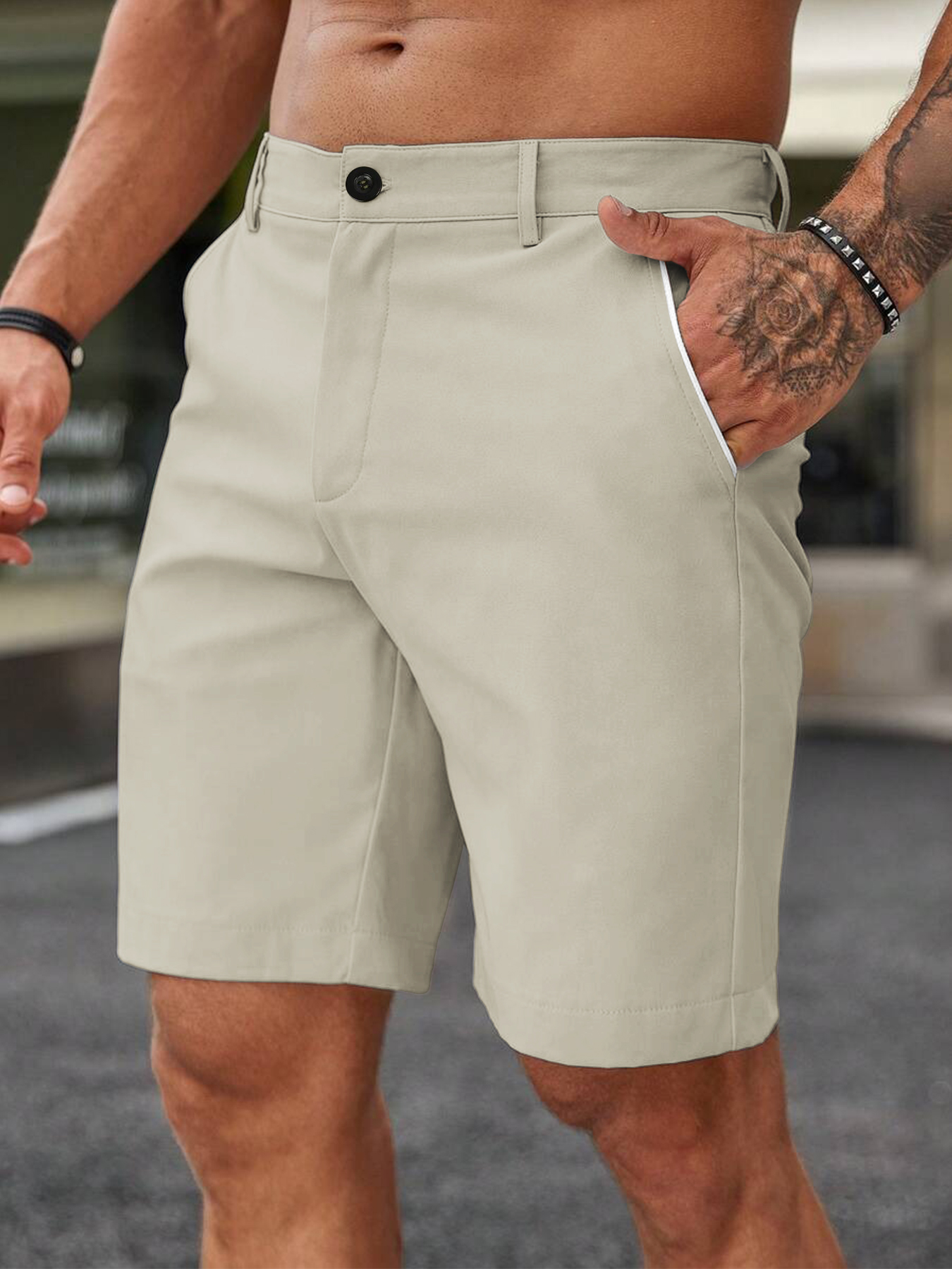 Men Fashion Slim Fit Chino Sho - Shorts Chino Slim recension och pris