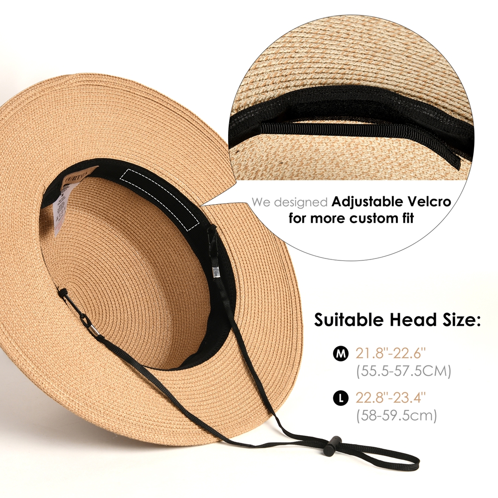 Unisex Flat Top Boater Sun Hat - Bucket Hat Straw recension och pris