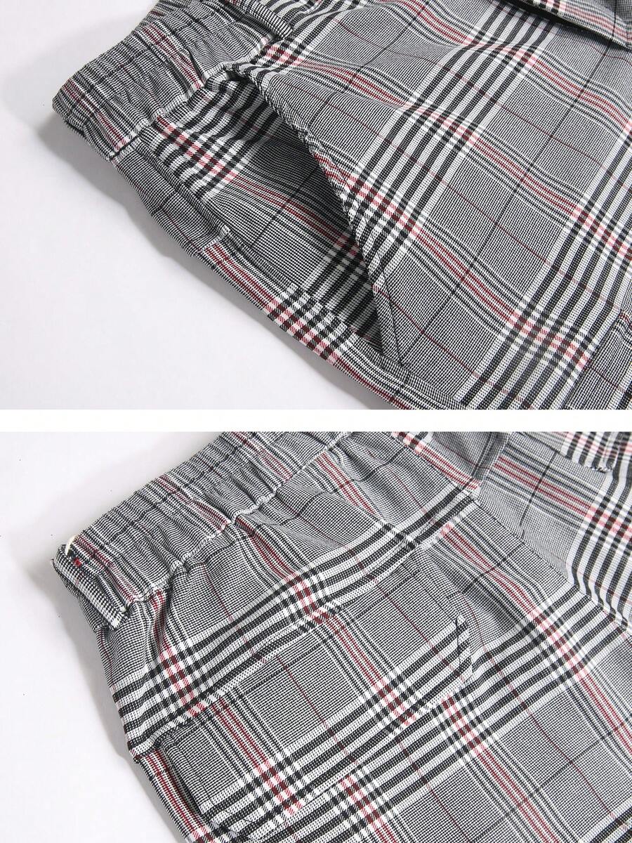 Mens Slim Fit Stretch Plaid Dr - Shorts Chino Slim recension och pris