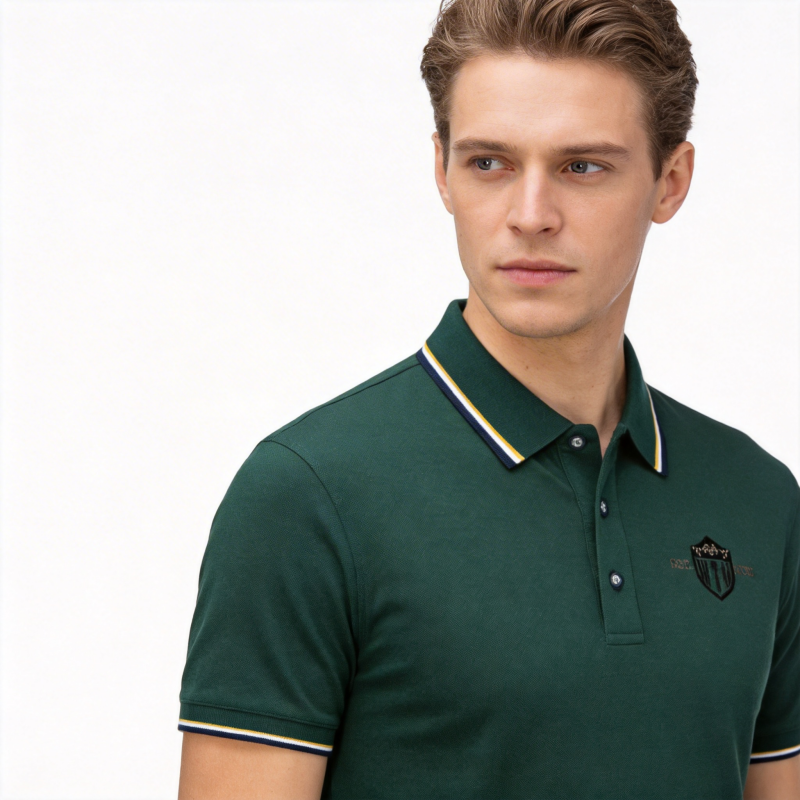 Pique Mesh Solid Color Lapel S - Polo Shirt Pique recension och pris