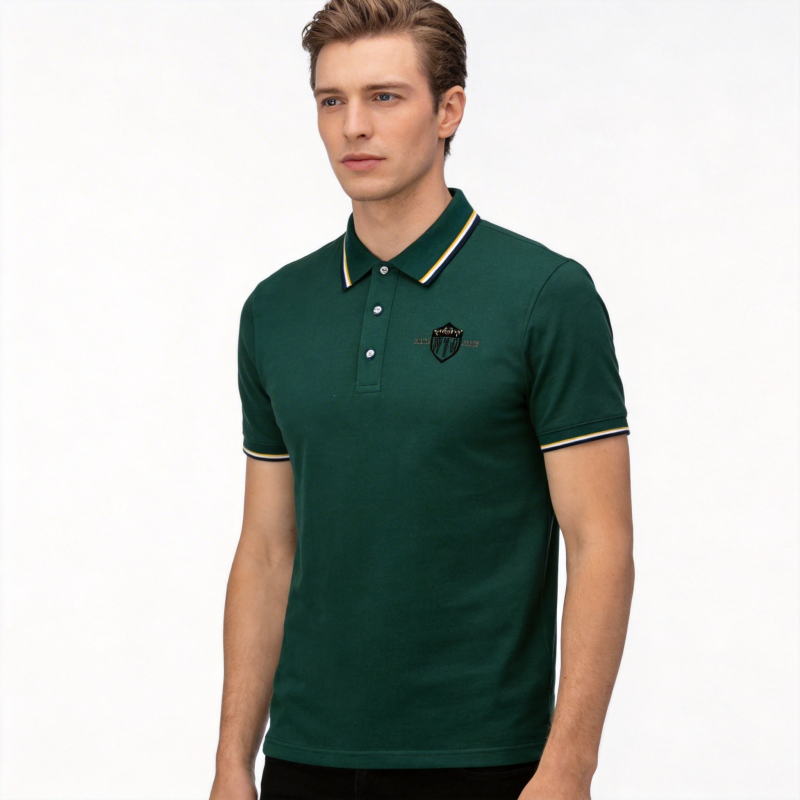 Pique Mesh Solid Color Lapel S - Polo Shirt Pique recension och pris