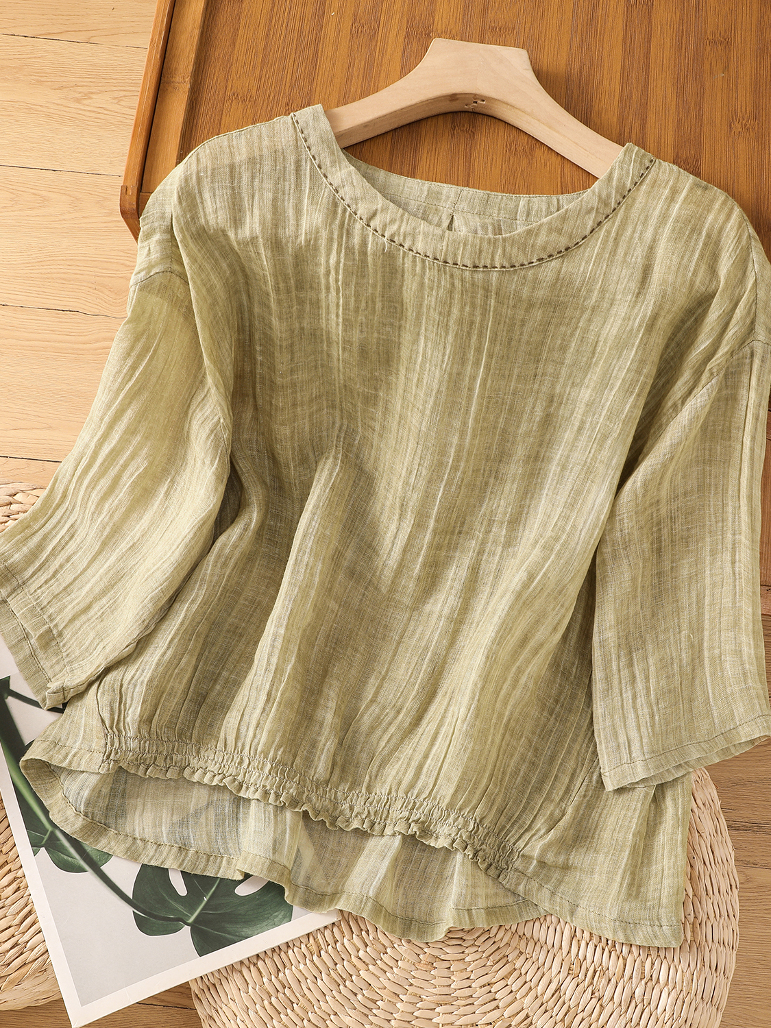 Summer Thin Cotton Linen Loose - Linen Shirt Breathable recension och pris