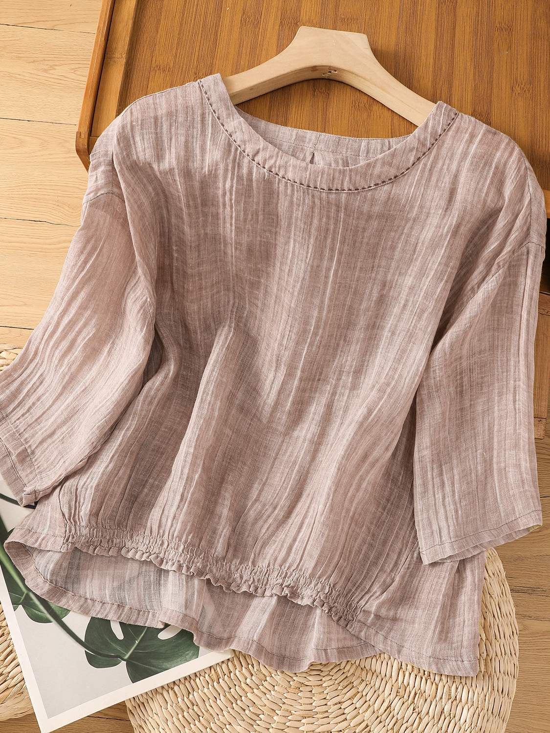 Summer Thin Cotton Linen Loose - Linen Shirt Breathable recension och pris