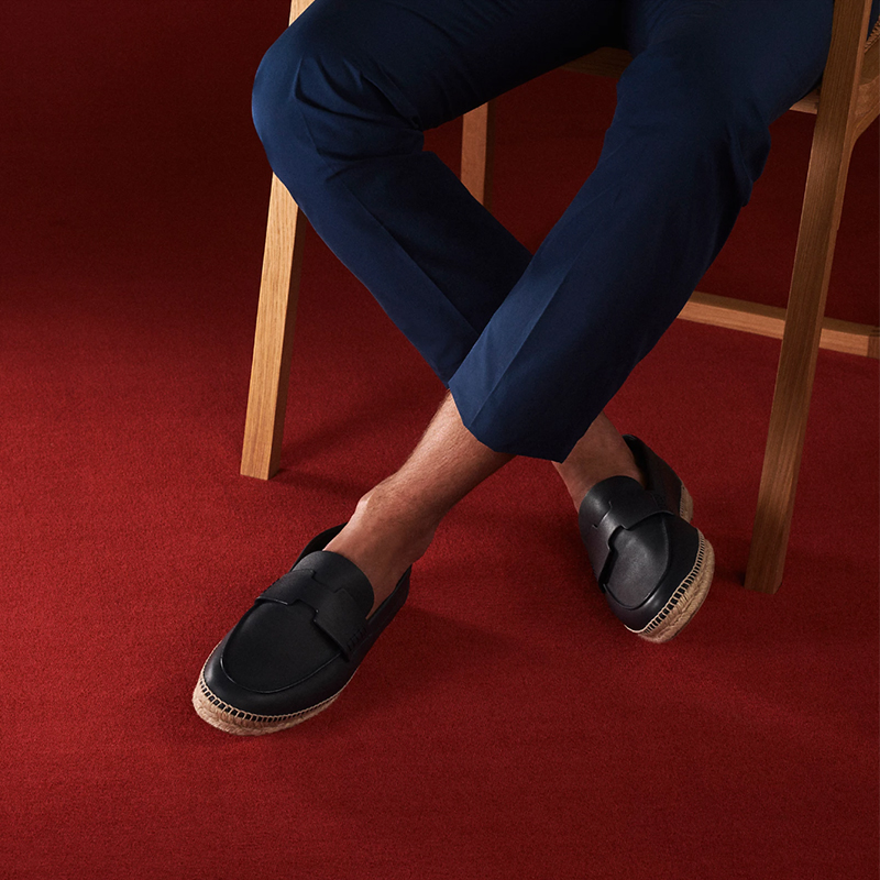 Piegitar Black Genuine Leather - Espadrille Slip On recension och pris