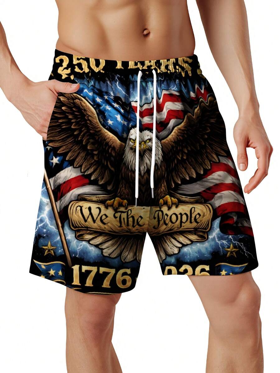 Patriotic Swim Trunks Men Beac - Swim Trunk Quick Dry recension och pris