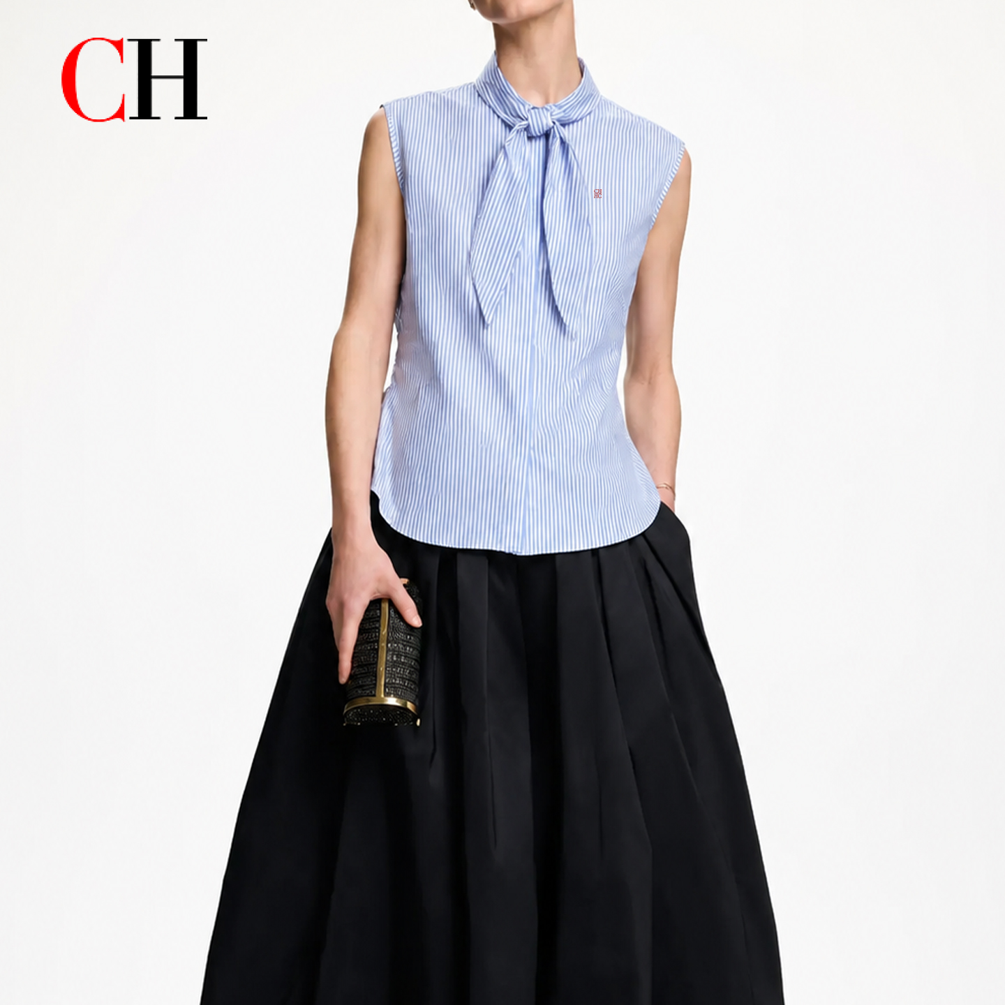 CH Embroidered Sleeveless Shir - Shirt Camp Collar recension och pris