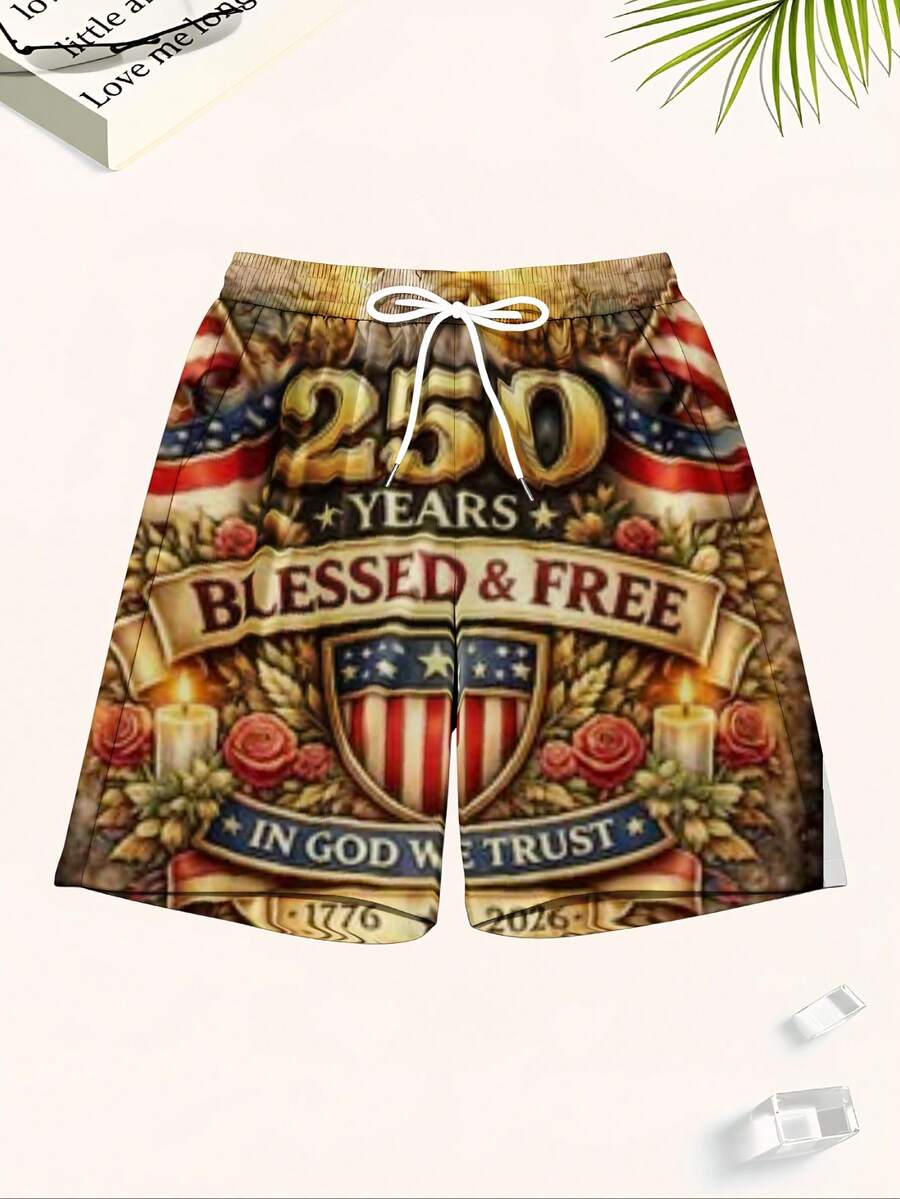 250 Years Blessed And Free Pat - Swim Trunk Quick Dry recension och pris