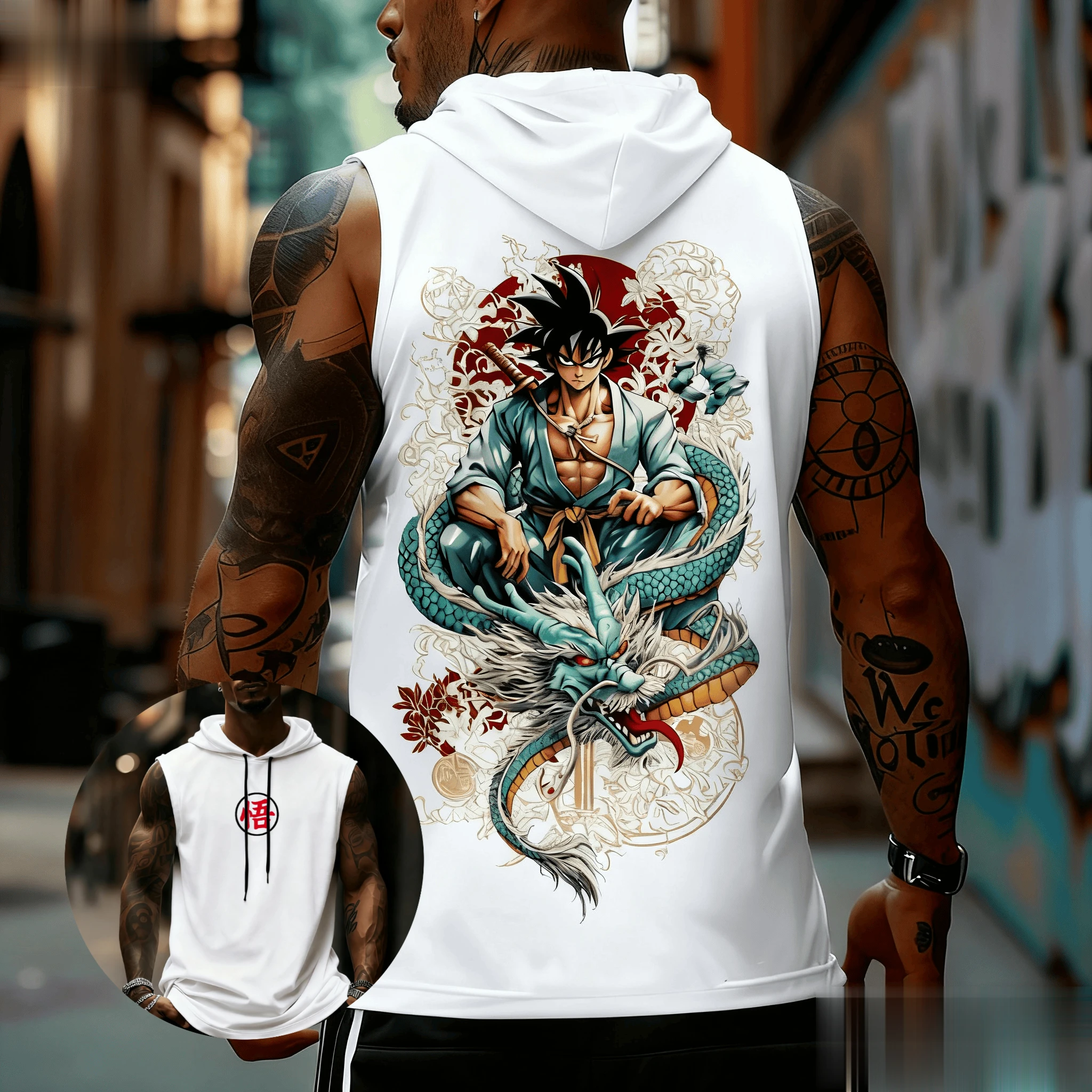 Dragon Ball Goku Anime Men Tan - Tank Top Muscle recension och pris