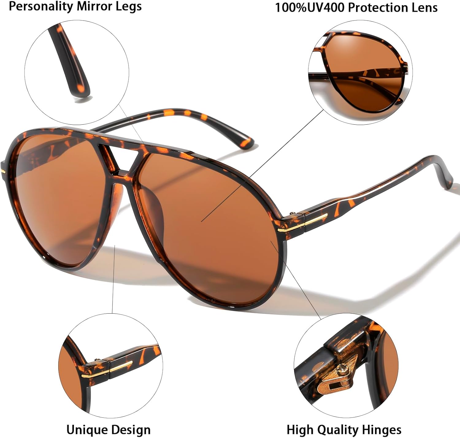 70s Retro Aviator Sunglasses,  - Sunglasses Aviator Polarized recension och pris