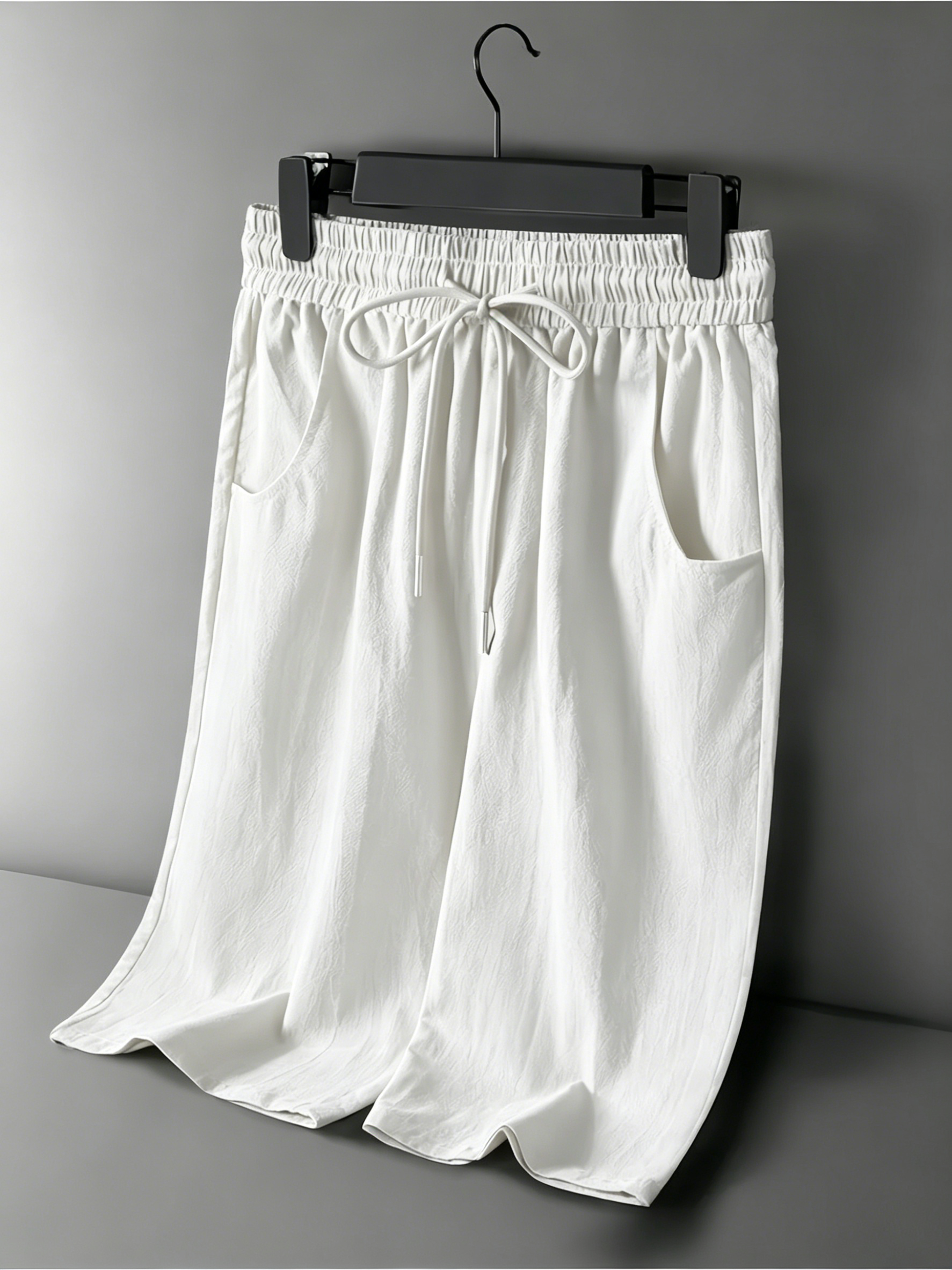 new summer mens cotton linen c - Short Linen Drawstring recension och pris