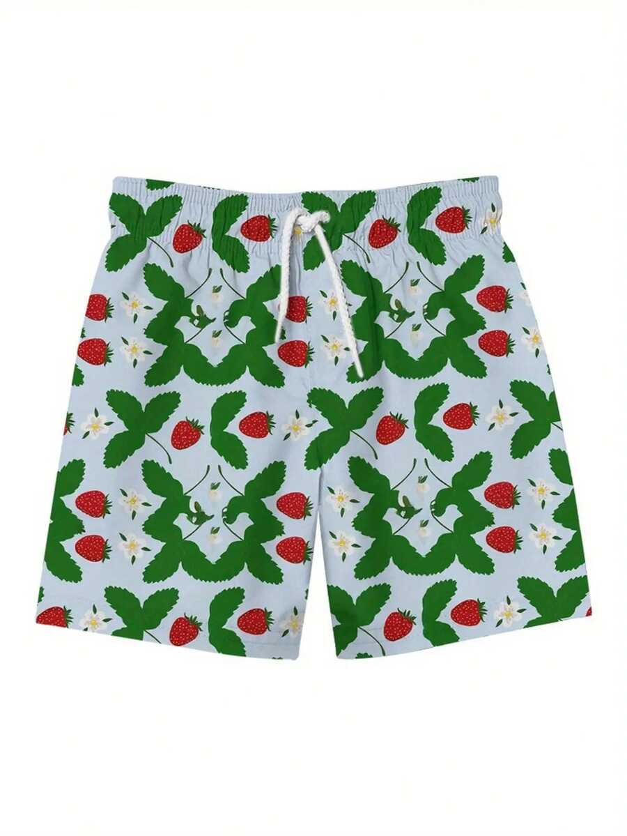 Mens Strawberry Print Beach Sh - Swim Trunk Quick Dry recension och pris