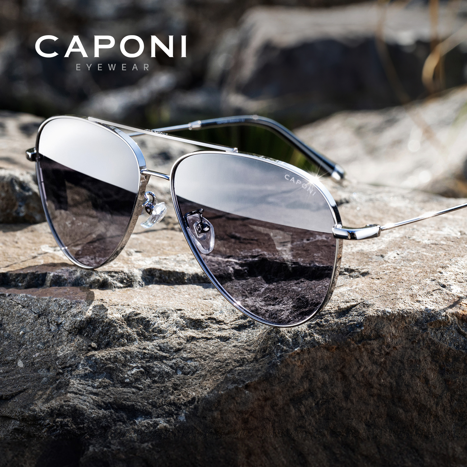 CAPONI Avation Men Polarized S - Sunglasses Aviator Polarized recension och pris