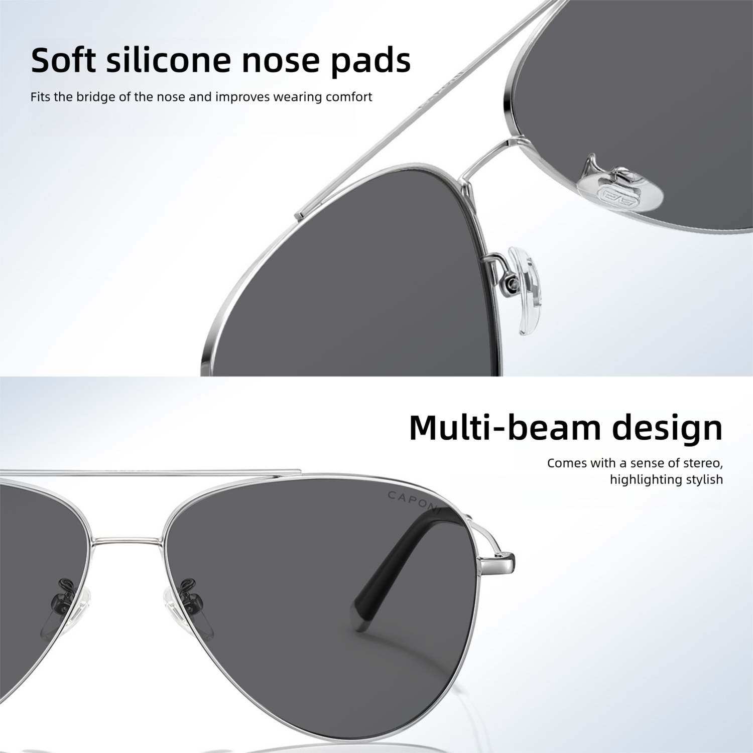 CAPONI Avation Men Polarized S - Sunglasses Aviator Polarized recension och pris