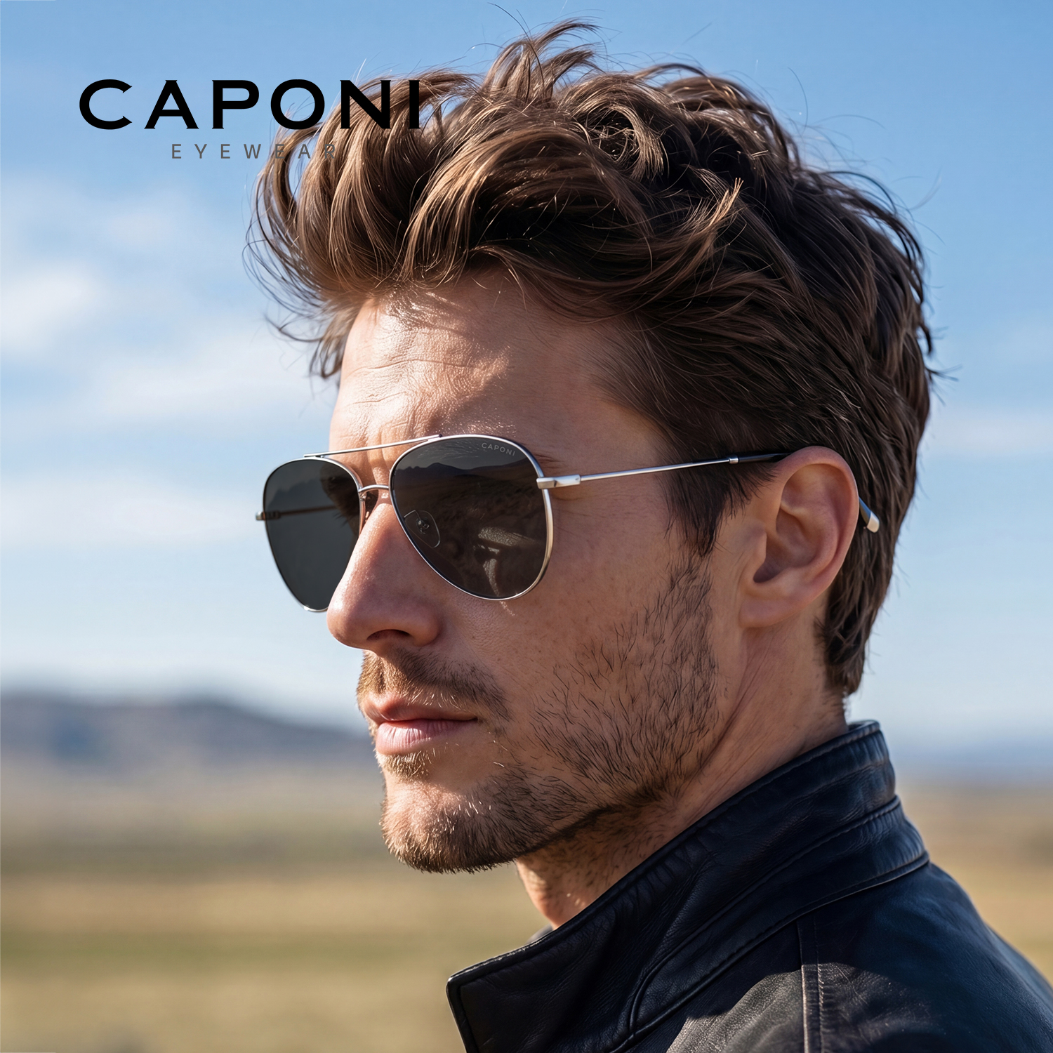 CAPONI Avation Men Polarized S - Sunglasses Aviator Polarized recension och pris