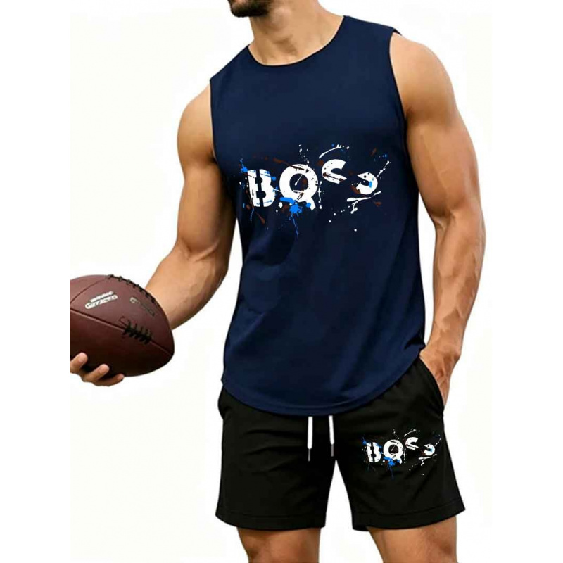 Men's  Graffiti Letter Print 2 - Tank Top Muscle recension och pris