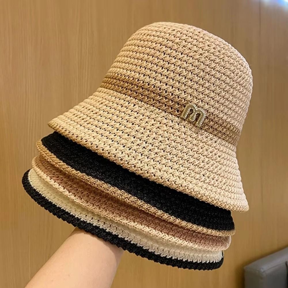 Fashion Elegant Bow Fisherman  - Bucket Hat Straw recension och pris