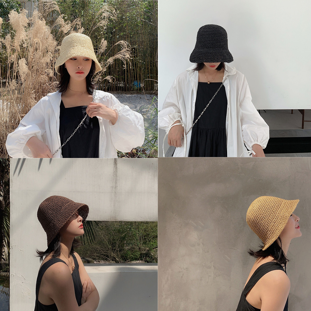 Hot Women's Fashion Summer Cap - Bucket Hat Straw recension och pris