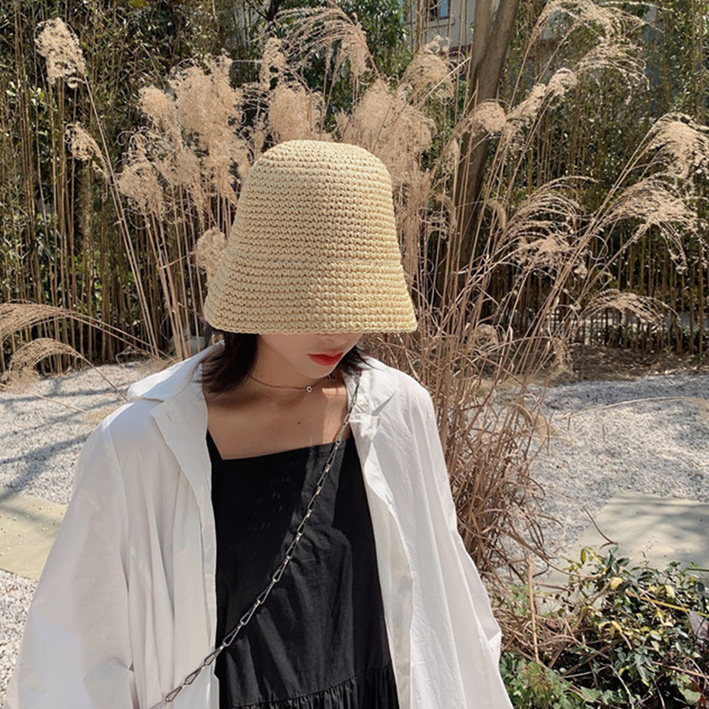Hot Women's Fashion Summer Cap - Bucket Hat Straw recension och pris